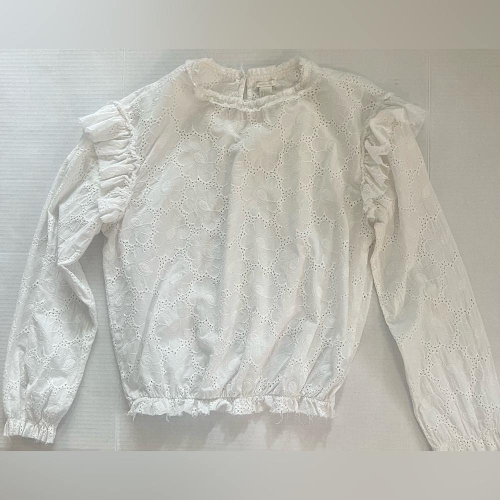 Forever 21 White Eyelet Lace Blouse
